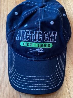 Black Arctic Cat Baseball Cap Dad Hat Trucker OS Like New Snowmobile